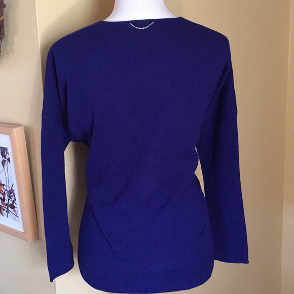 The KOOPLES Sport Size LARGE Cashmere Wool Pull-Over 1/3 Exposed Zip $245 NEW - Picture 4 of 8